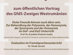 Invitație la prelegere publică în cadrul Filialei România de Vest a Asociației de Limba Germană (GfdS) (eveniment hibrid)